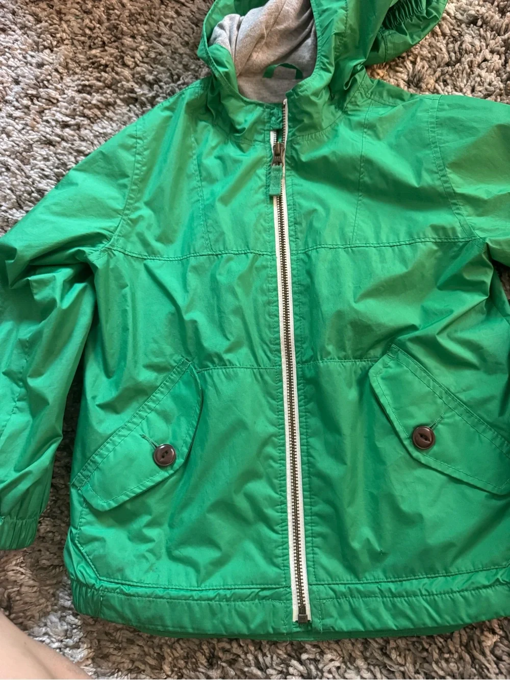 GAP Kids' Green Hooded Rain Jacket